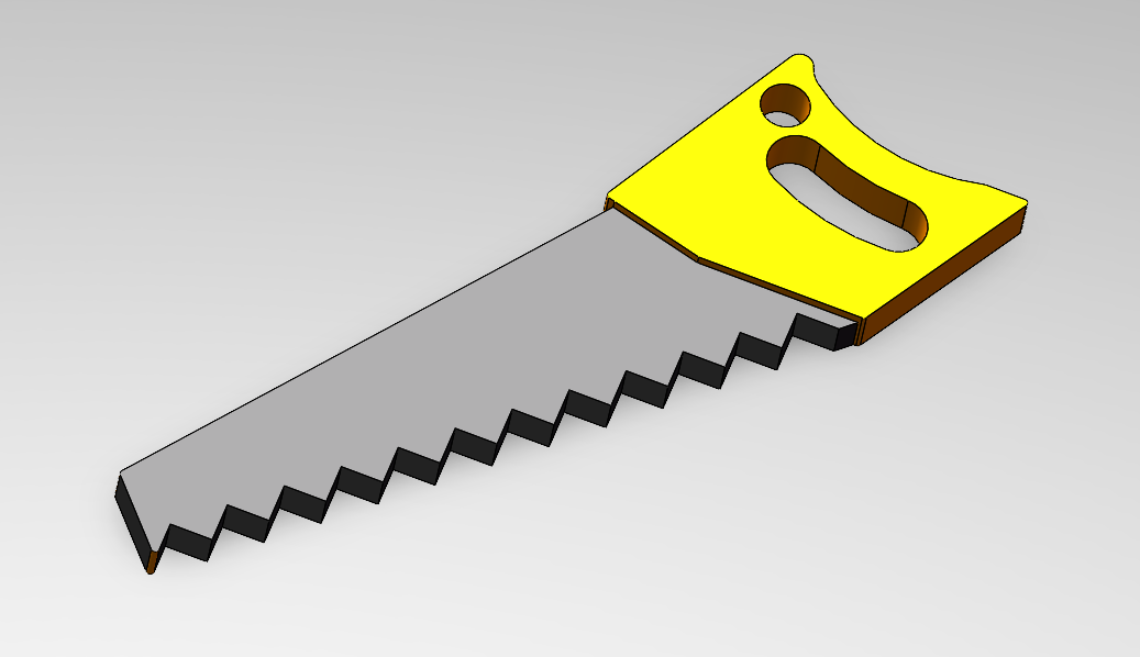 Handsaw keychain by NickH Download free STL model