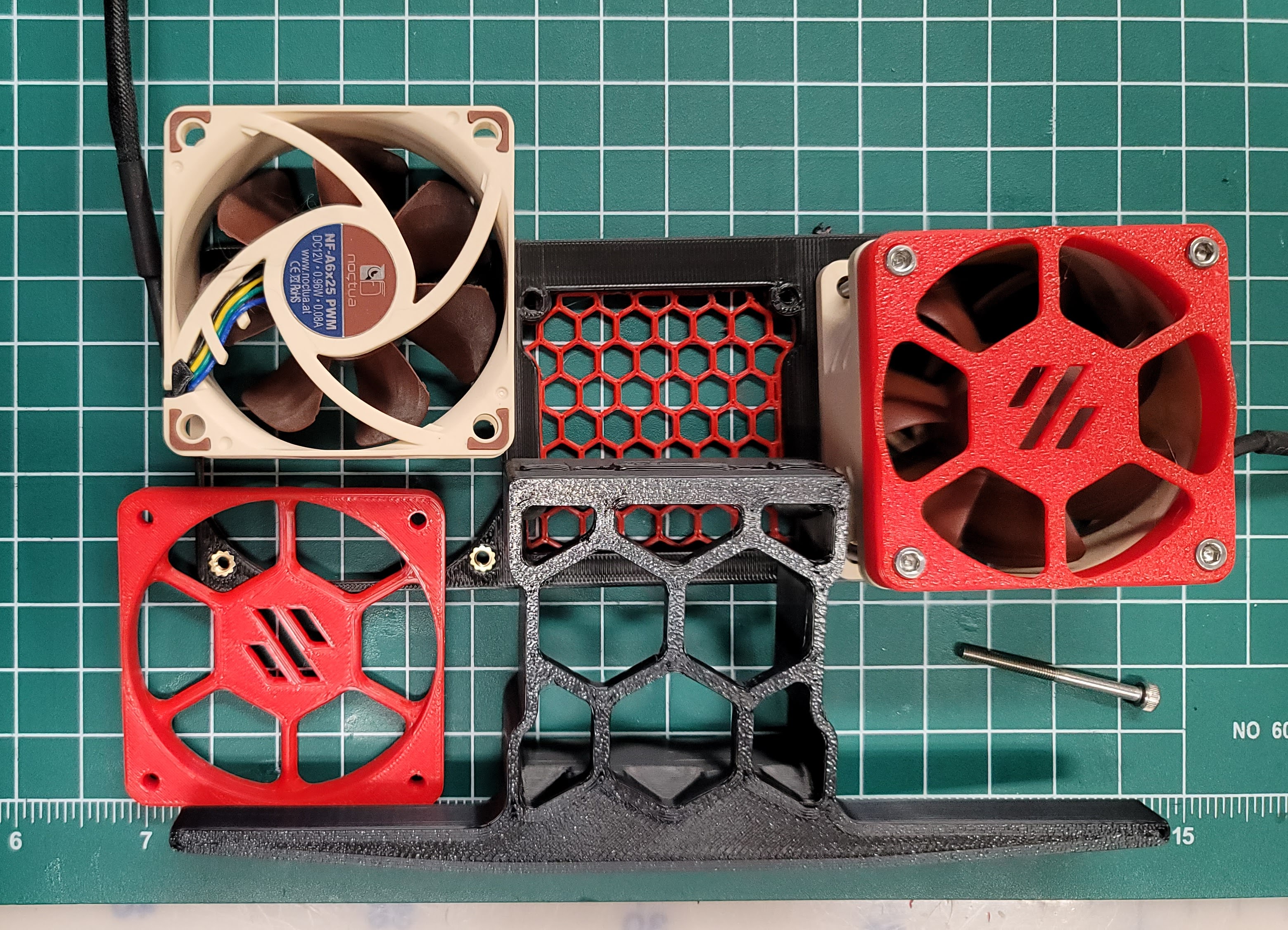 Voron 2.4r2 300 Noctua Fan Side Skirts with Honeycomb Mesh. by