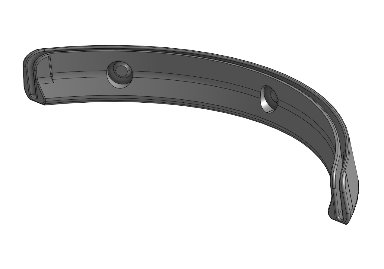 Bottom reinforcement for Prusa Shield with 1 mm thickness