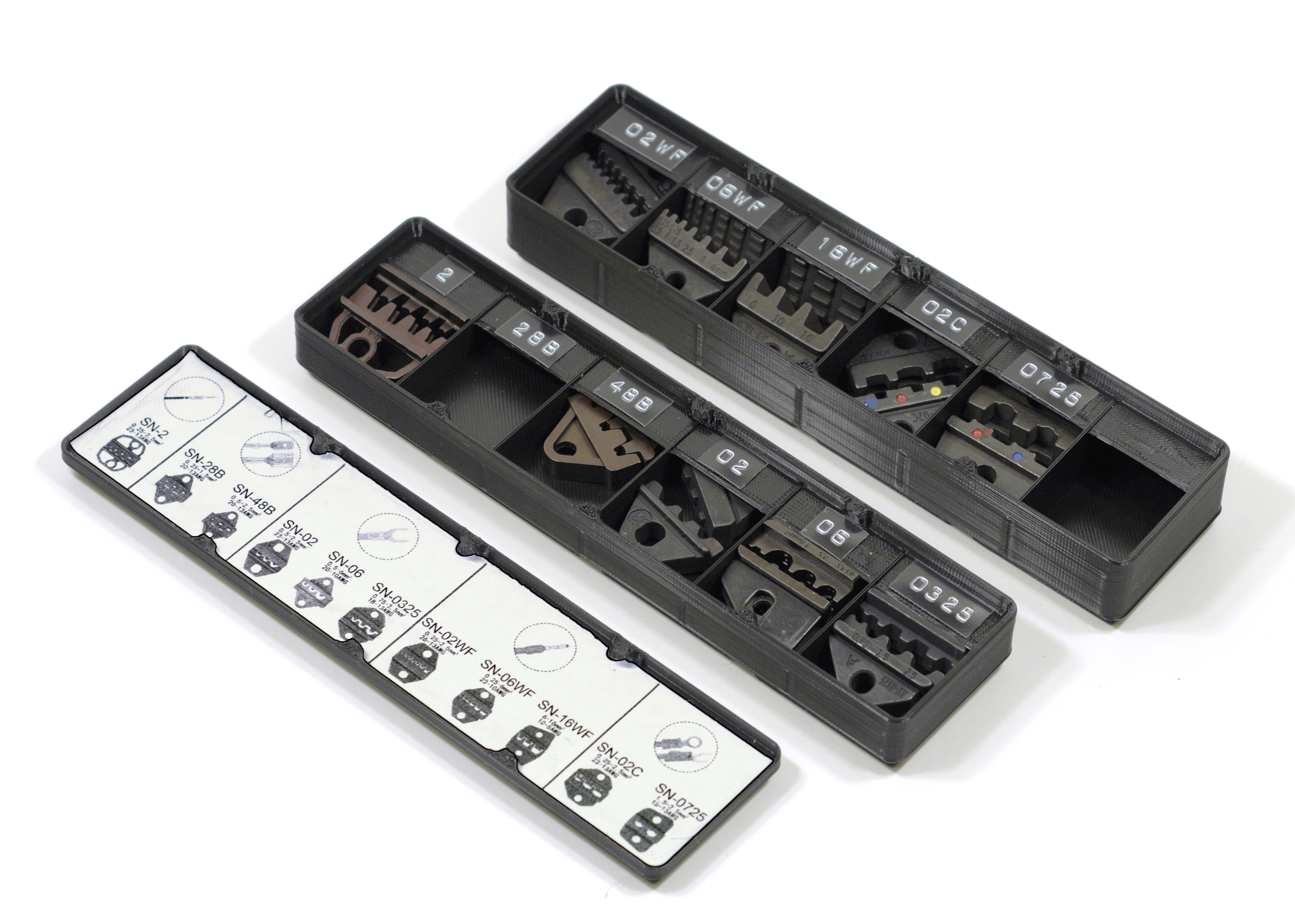 Gridfinity Stackable SN Crimping Tool Jaw Organizer