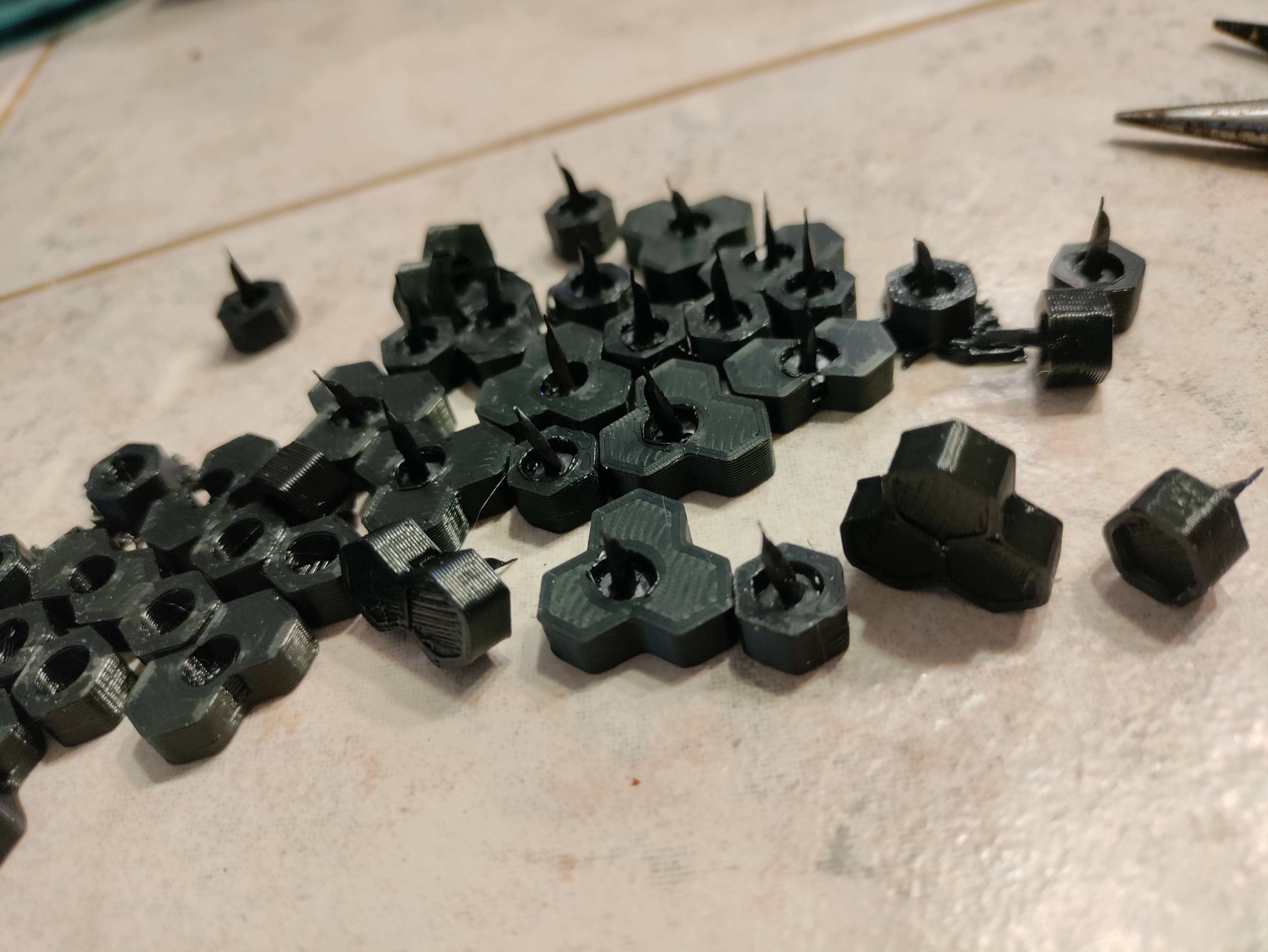 Hexagonal Tack Tops by 3DontheGO | Download free STL model | Printables.com