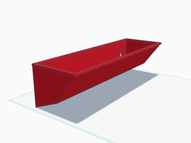 Angled wall-mounted tray 220mm