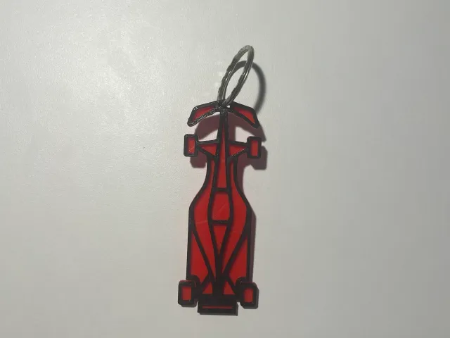 F1 keychain with flat bottom part