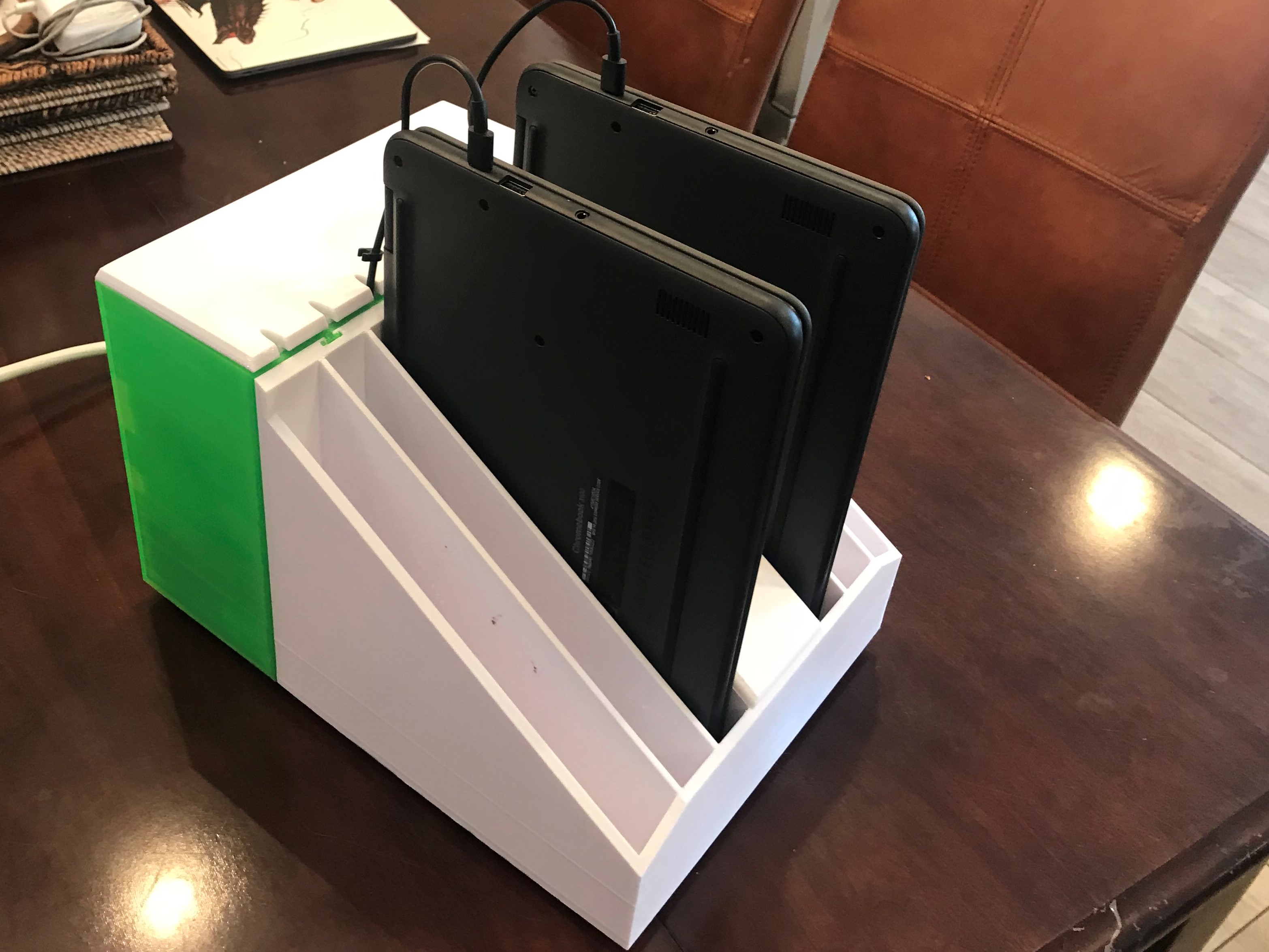 6 Tablet Holder and Charging Station for Chromebooks or iPads by AHHRH