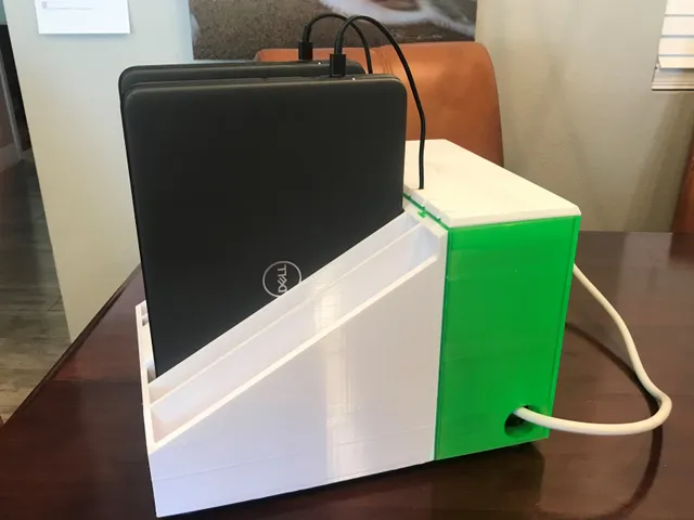 6 Tablet Holder and Charging Station for Chromebooks or iPads