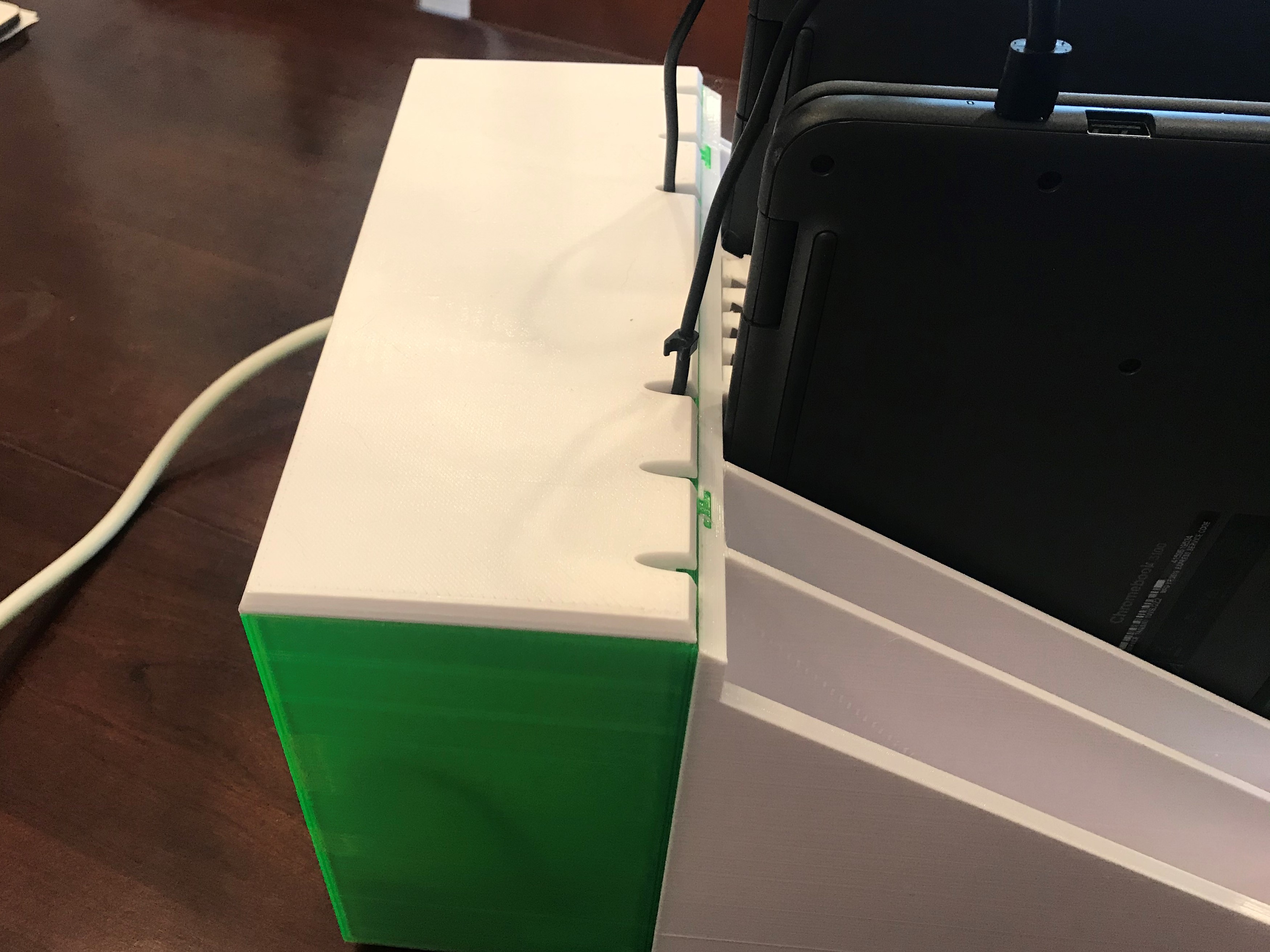 6 Tablet Holder and Charging Station for Chromebooks or iPads by AHHRH