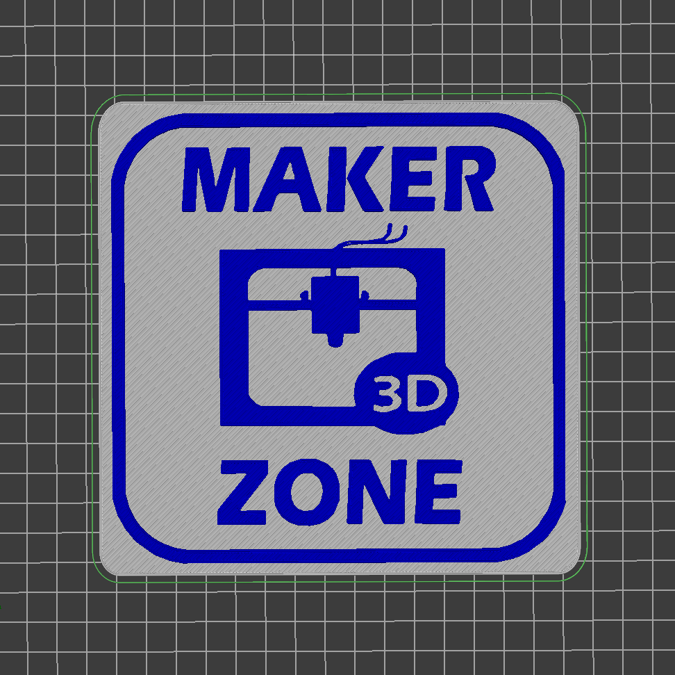 3d Maker Zone - wall sign