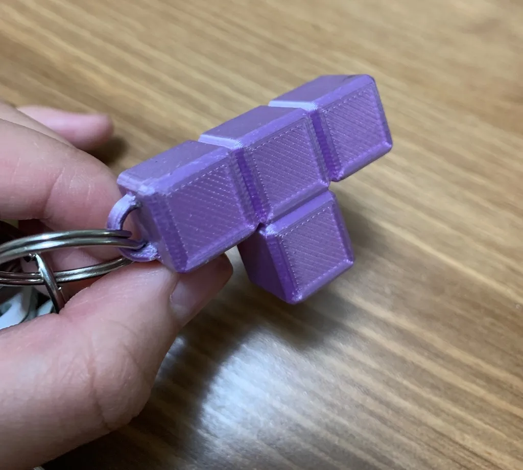 Tetris T block keychain by viviany | Download free STL model |  