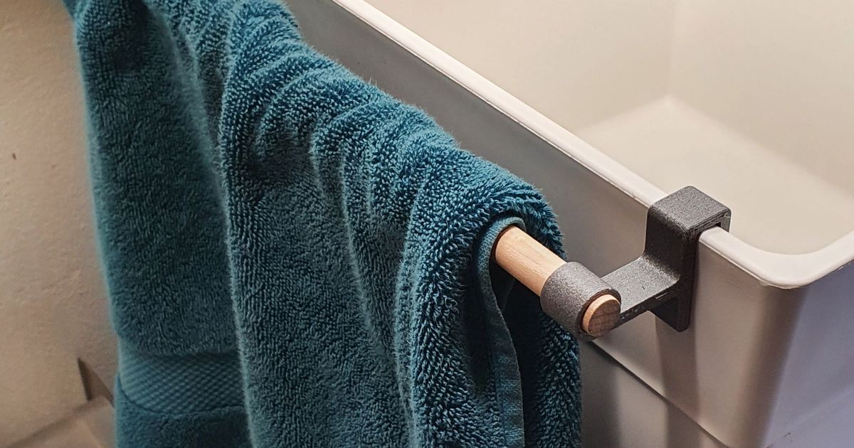 Towel Bar Bracket for Plastic Sink Edge 9.5mm thick, 13mm (1/2 in