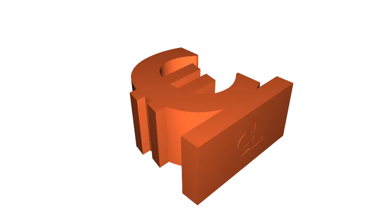 Currency sign Euro/貨幣符號歐元by GeertL | Download free STL model |  Printables.com