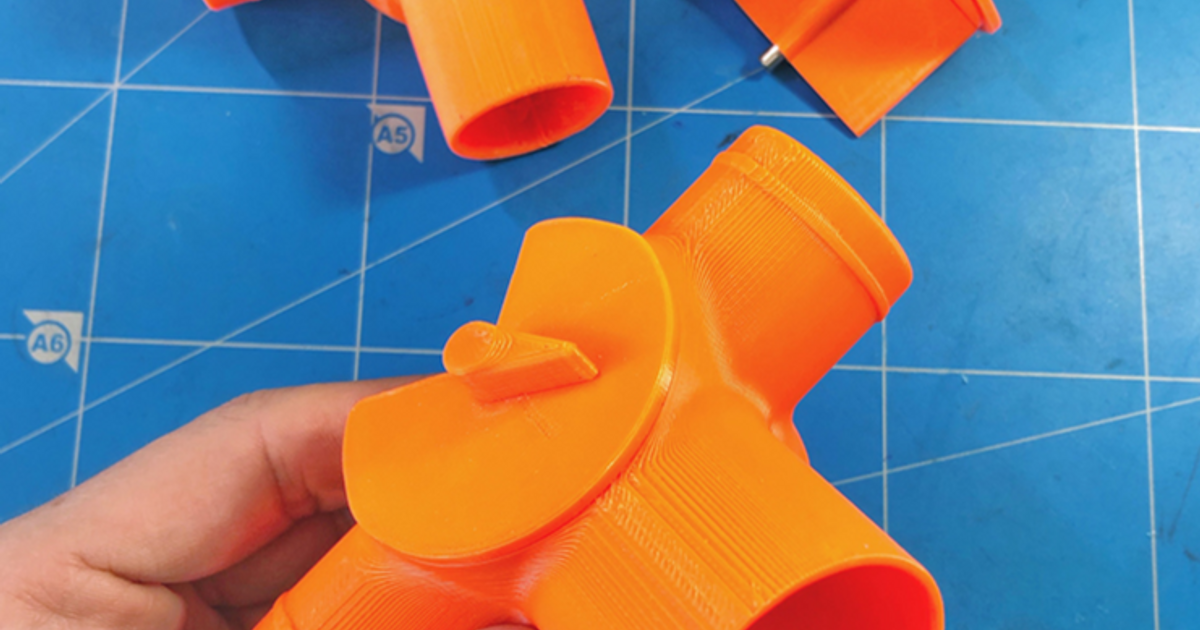 Vacuum hose port gate by Cask_tools Download free STL model