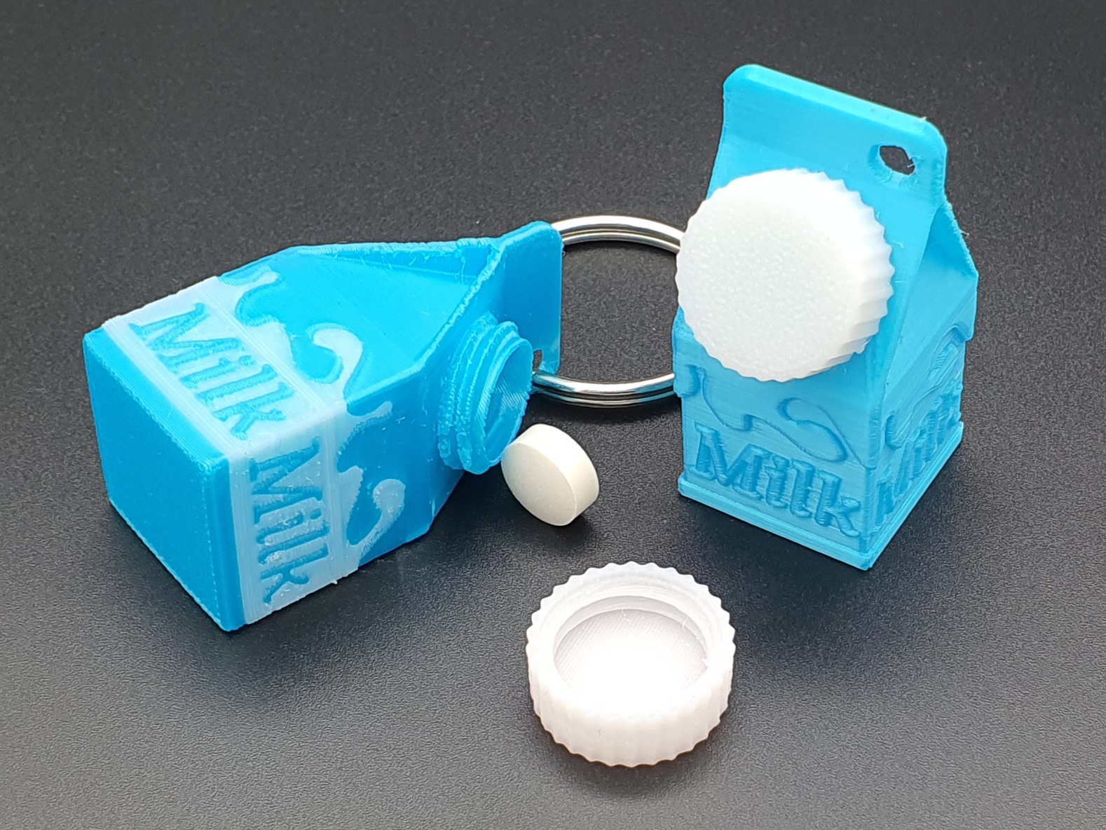 Milk box for keeping lactase pills 3D model thumbnail