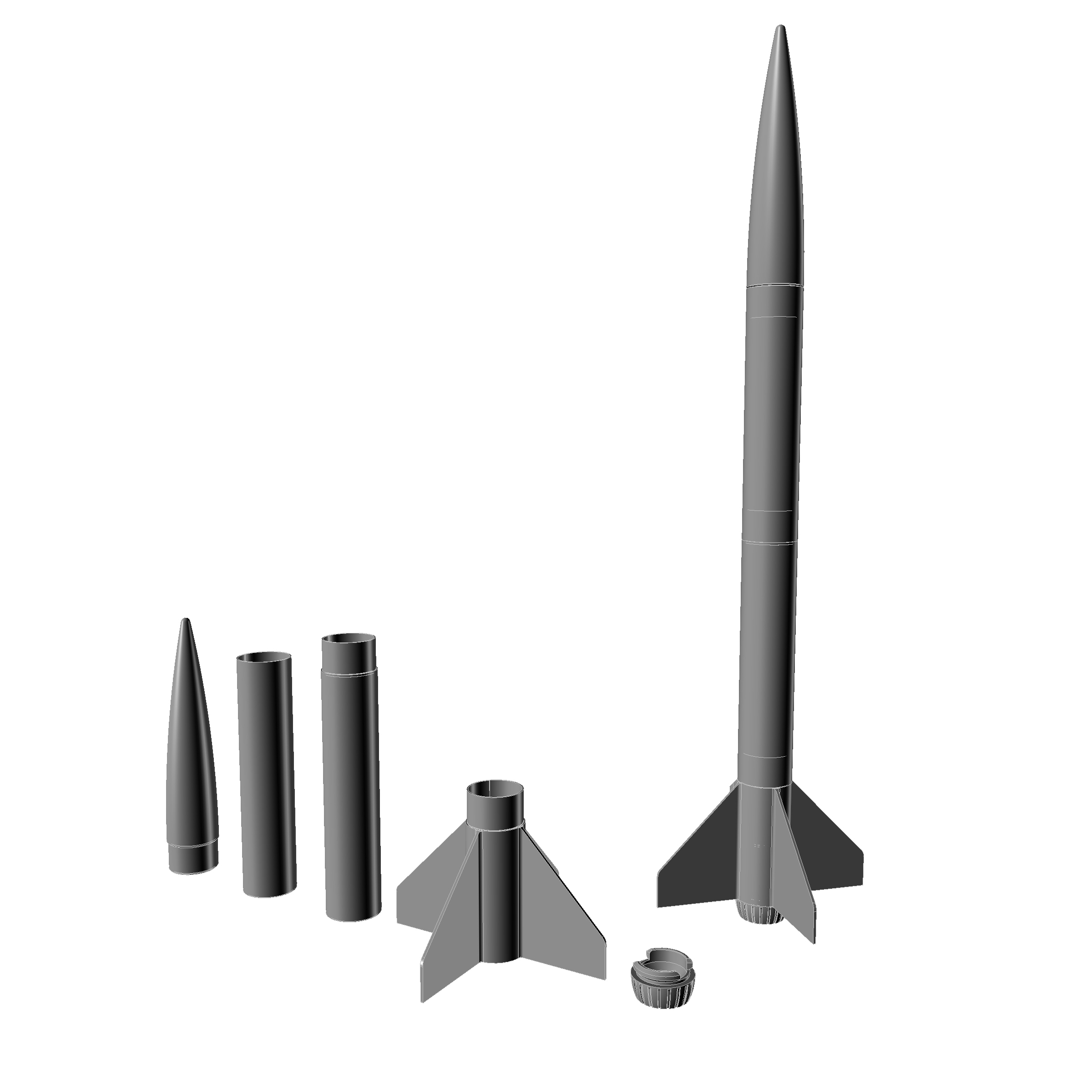 Miniatura 5 do modelo 3D Chameleon Model Rocket