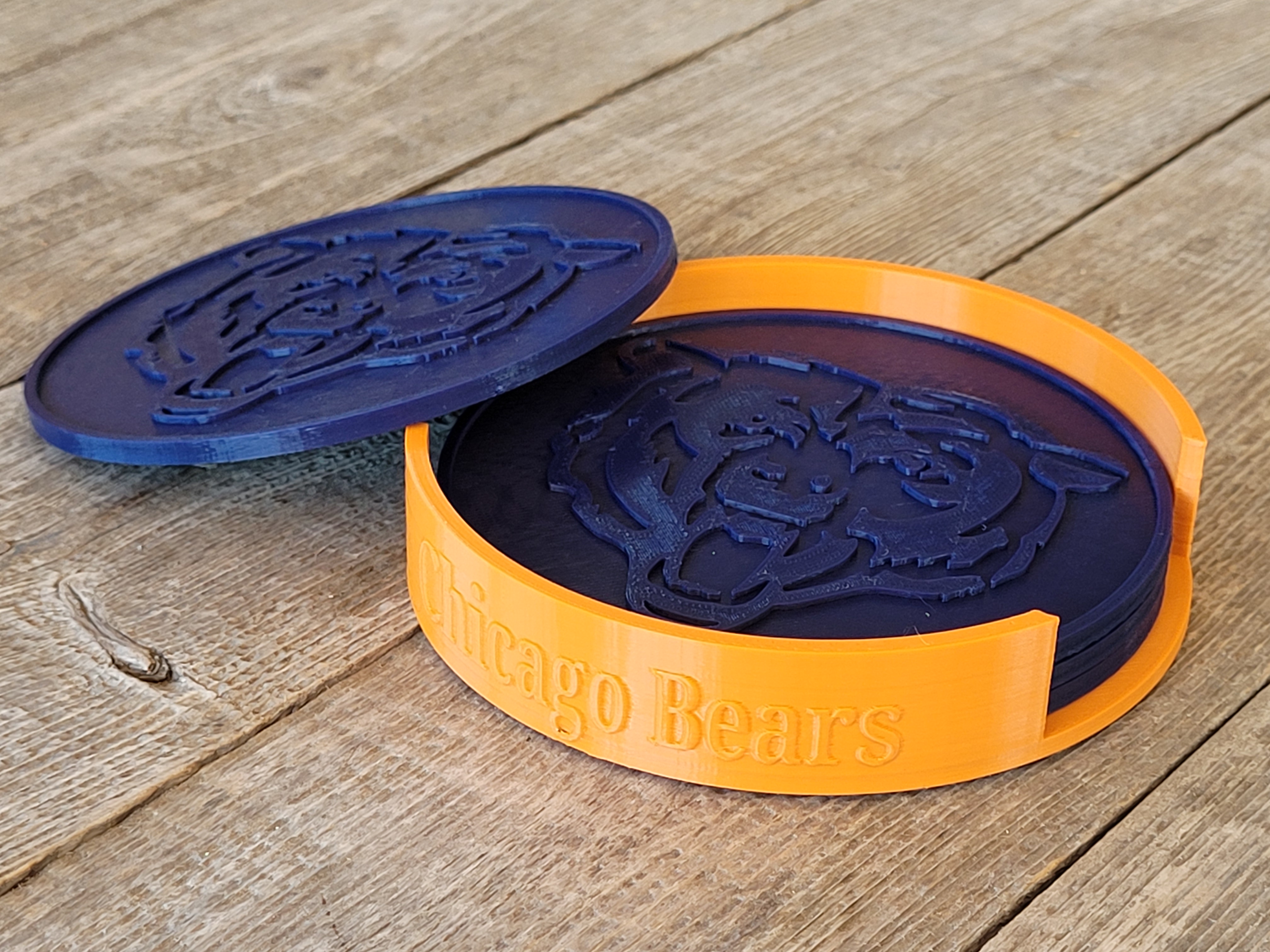 Chicago Bears Coaster and holder