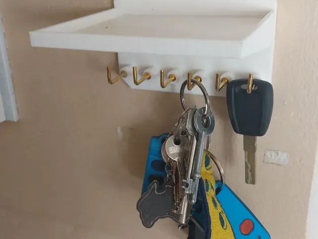 Wall mounted wallet tray and key holder