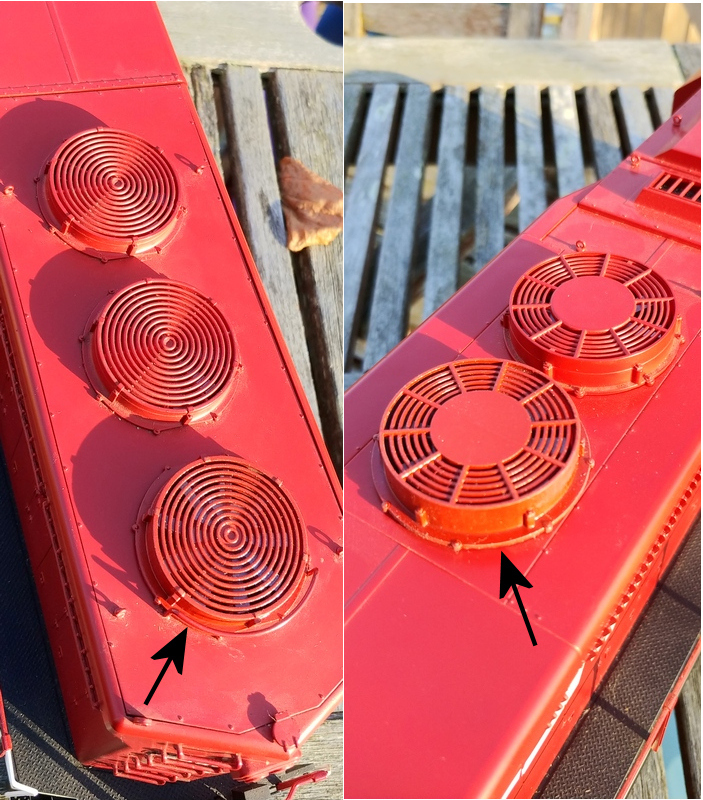 Aristocraft replacement fans for EMD GP40 SD45 - 1:29 Scale