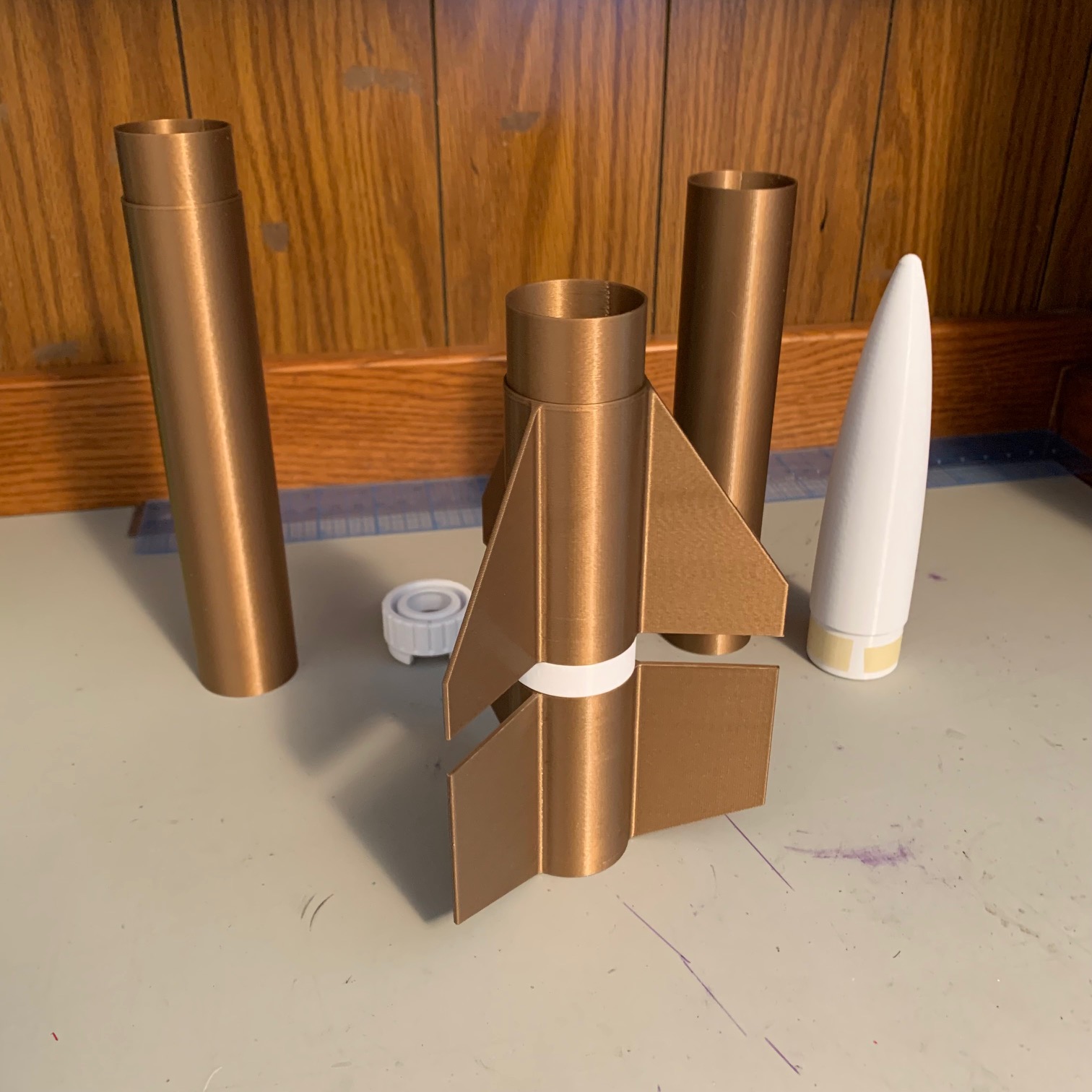 Split Fin Model Rocket by TperroneDesign Download free STL model