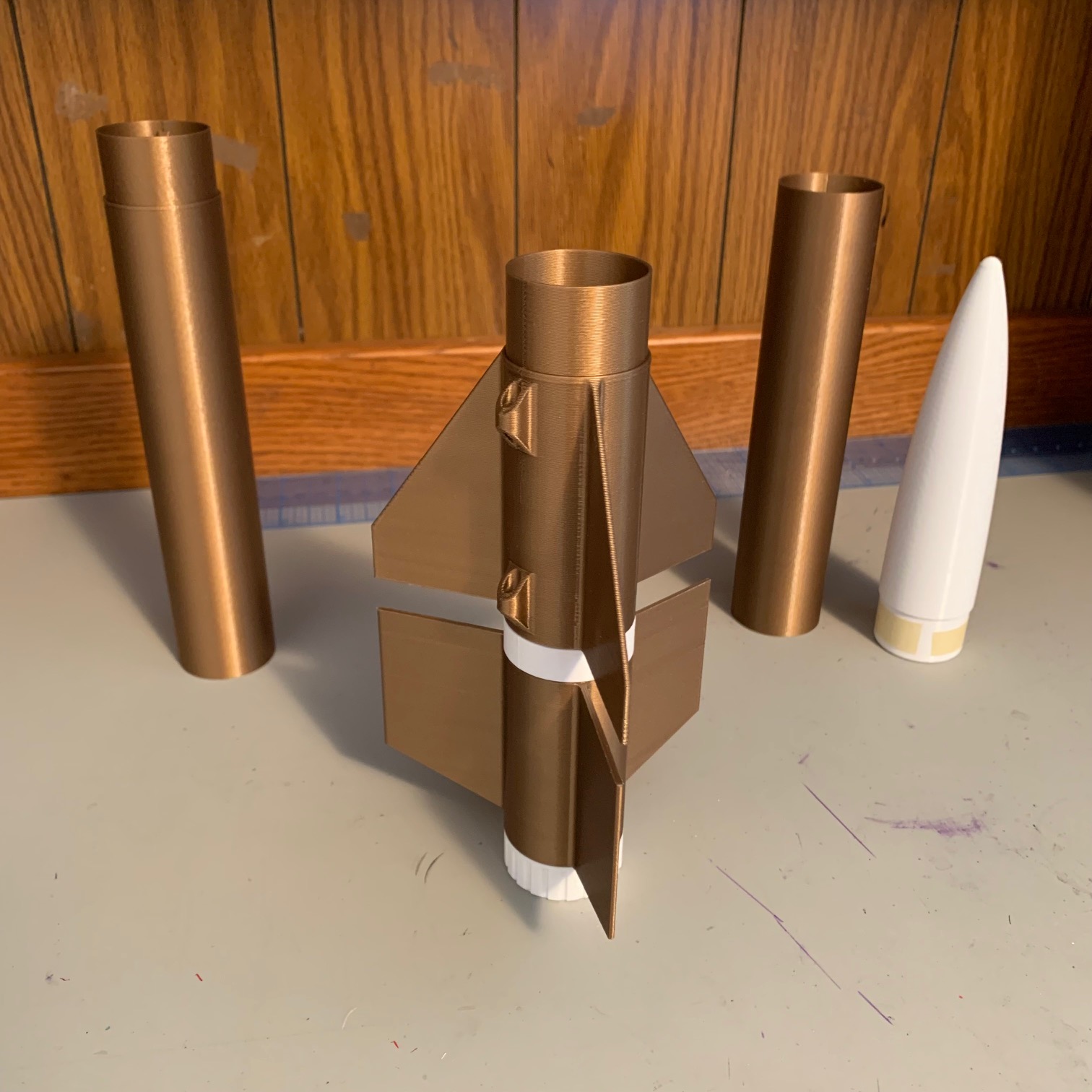 Split Fin Model Rocket by TperroneDesign Download free STL model