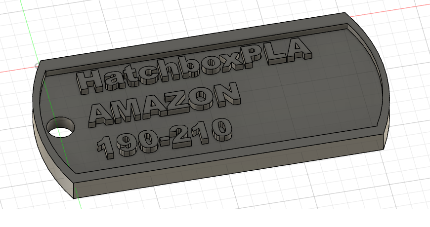 Customizable Dog Tag Filament Swatch