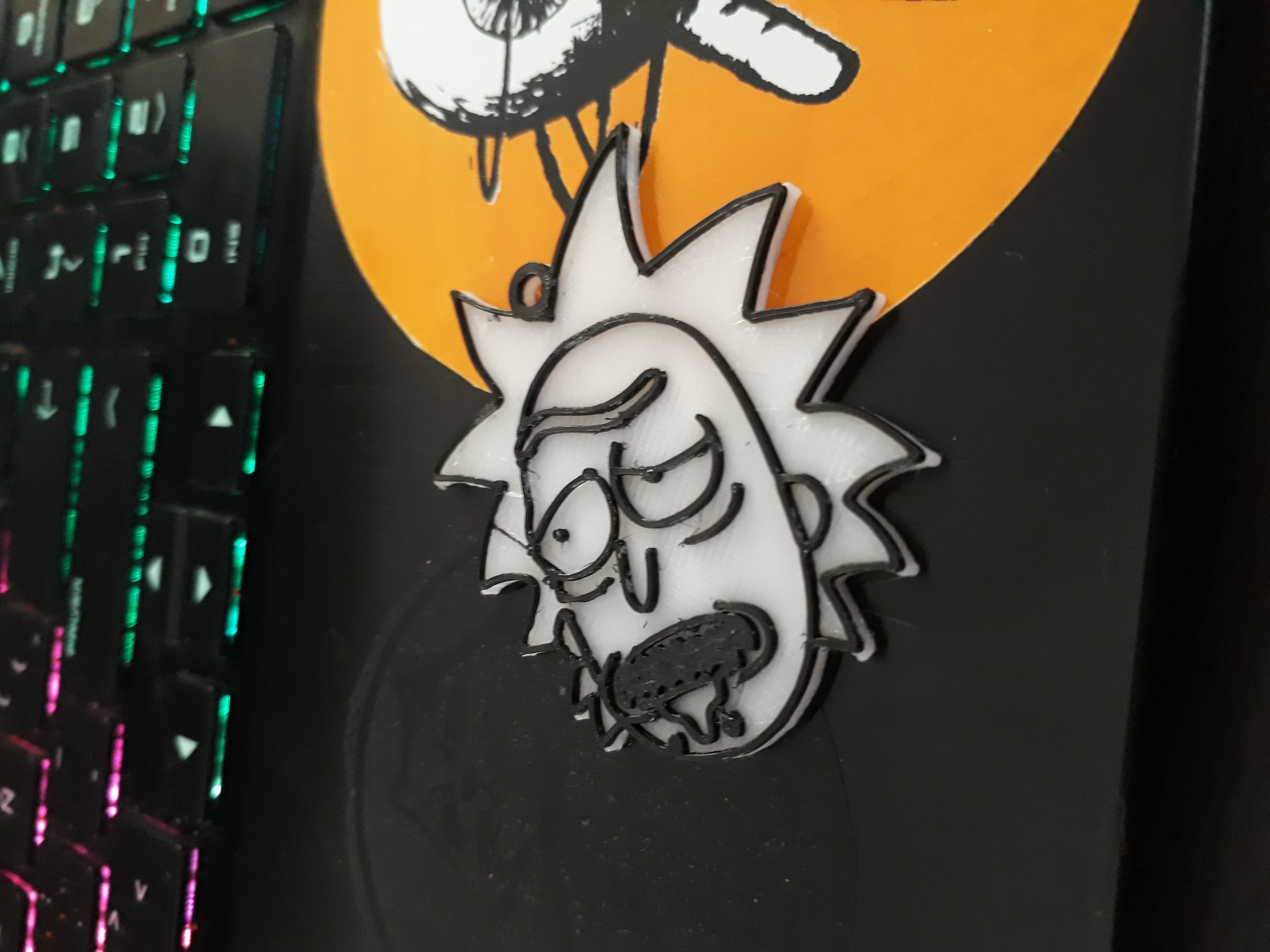 Miniatura 2 do modelo 3D rick sanchez keychain