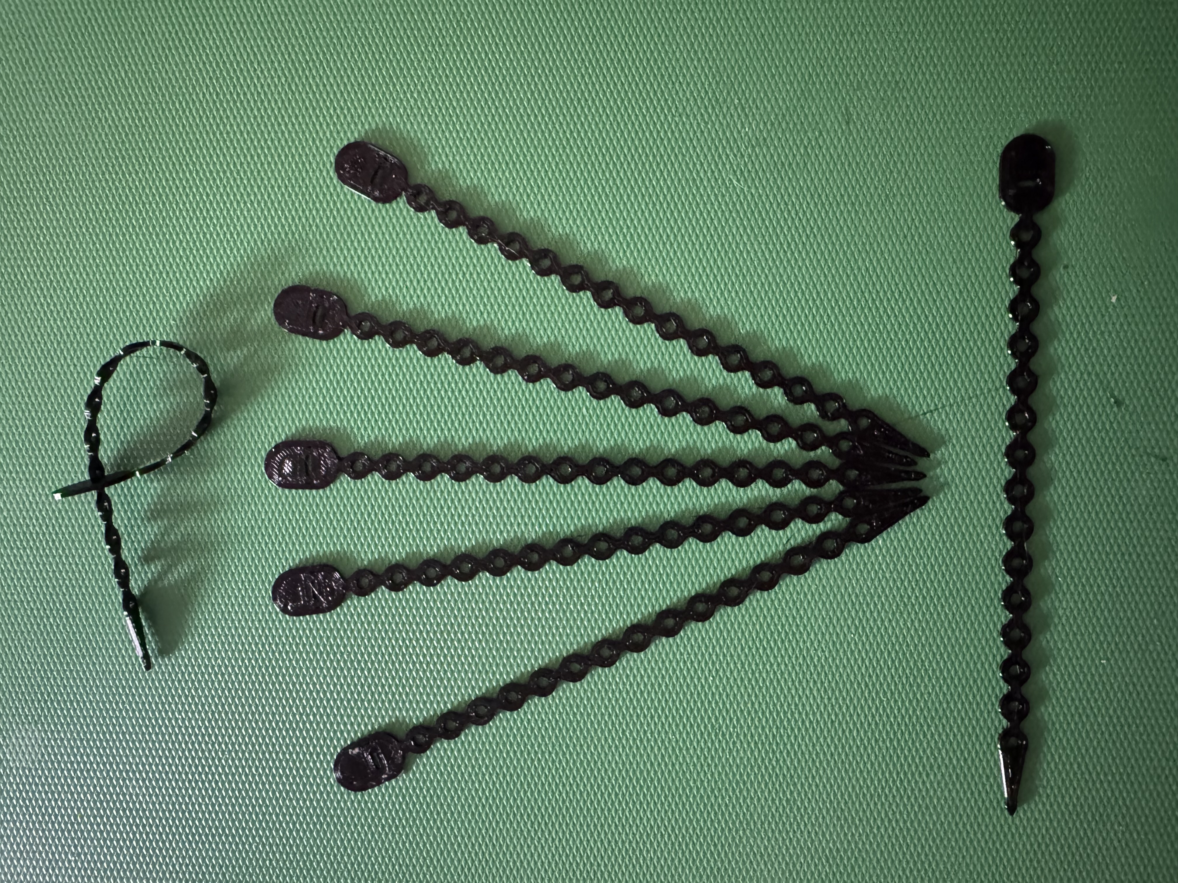 Lightest TPU flexible cable zip tie 0.78g