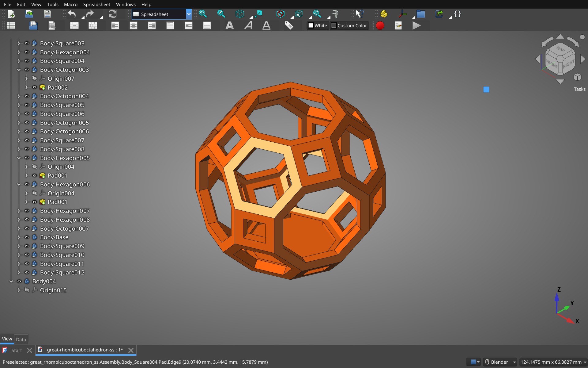 FreeCAD Great-Rhombicuboctahedron