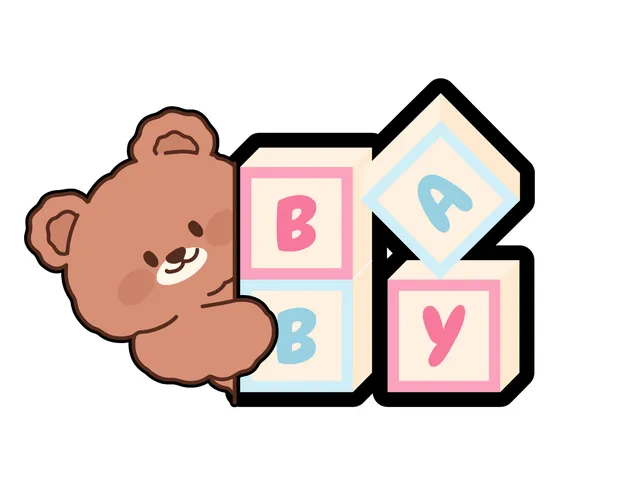 Bear with Baby Blocks
