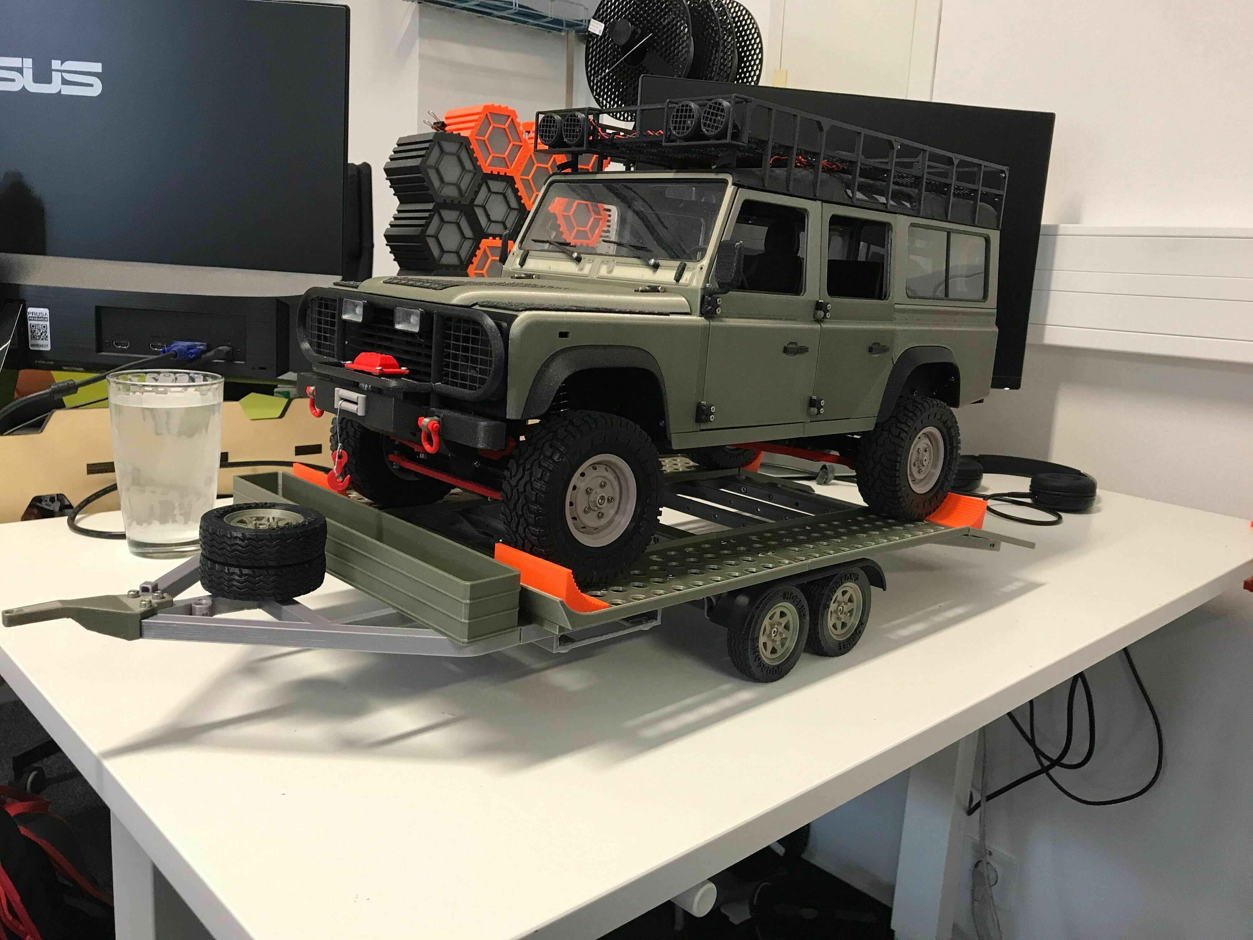 3D sets Car Trailer for RC cars 1/8 - 1/10 scale