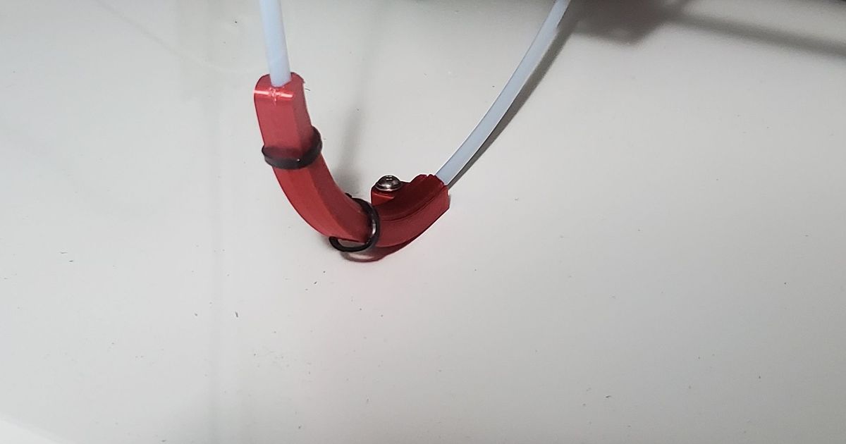 90 Degree Angle PTFE Tube Filament Guide by Soloo Download free STL