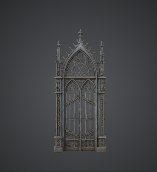 Gothic Iron Gate – Ornate Cathedral Door