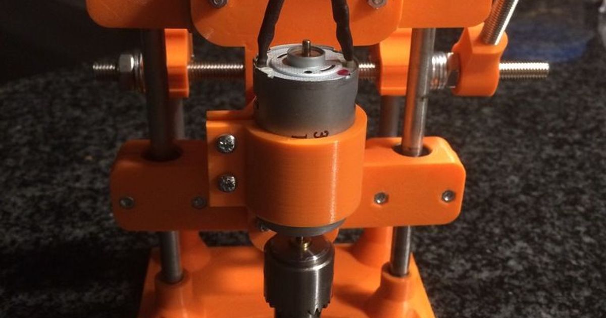 Dremel drill press remix for 28mm motor by Kverb Download free STL