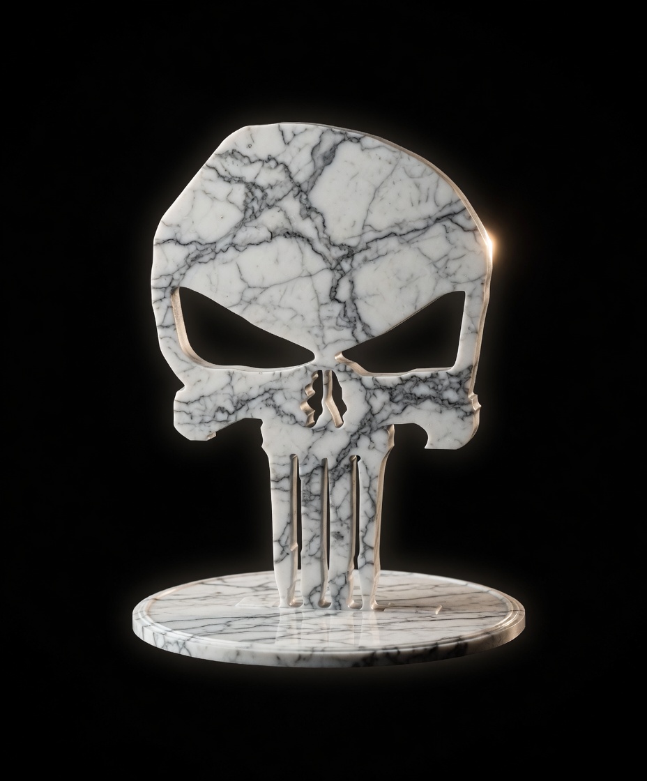 Punisher Skull Logo - Desk Decor & Wall Art - 3D Printable