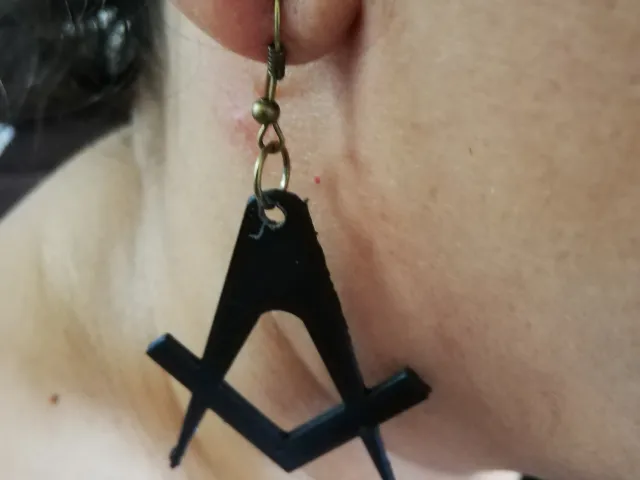 Freemasonry earrings