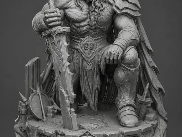 Fallen God of War Statue