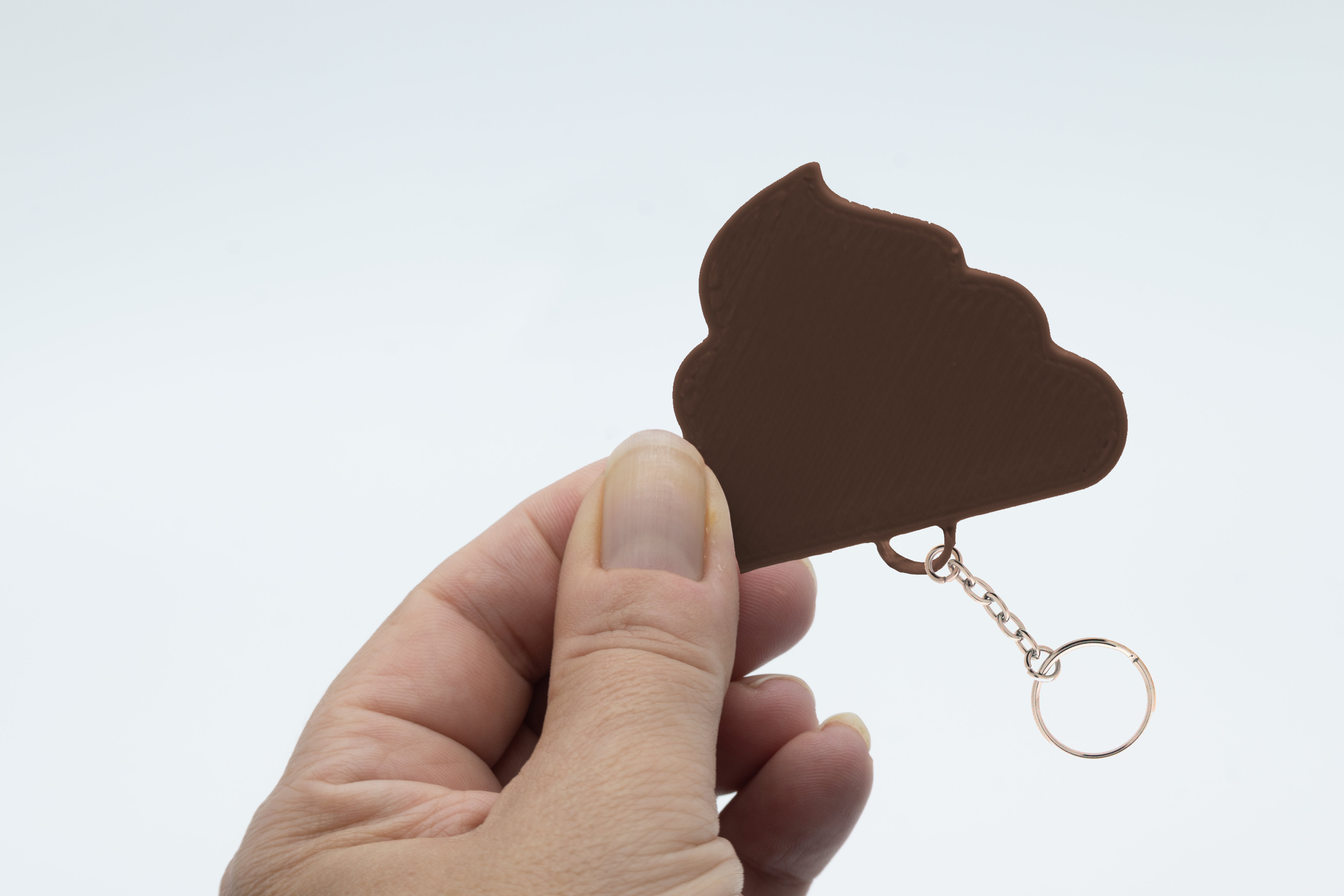 Poop Keyring Silhouette 2D