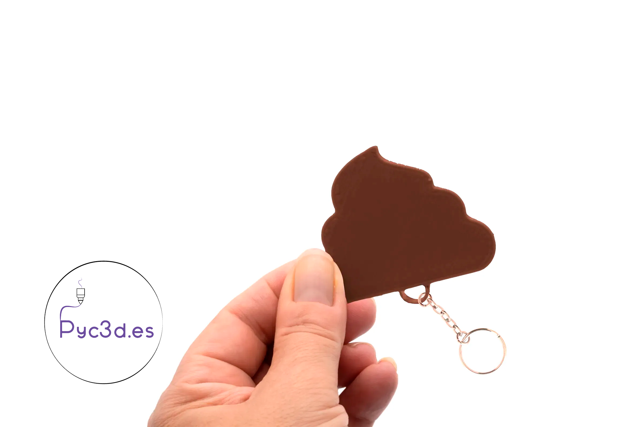 POOP KEYRING SILHOUETTE 2D