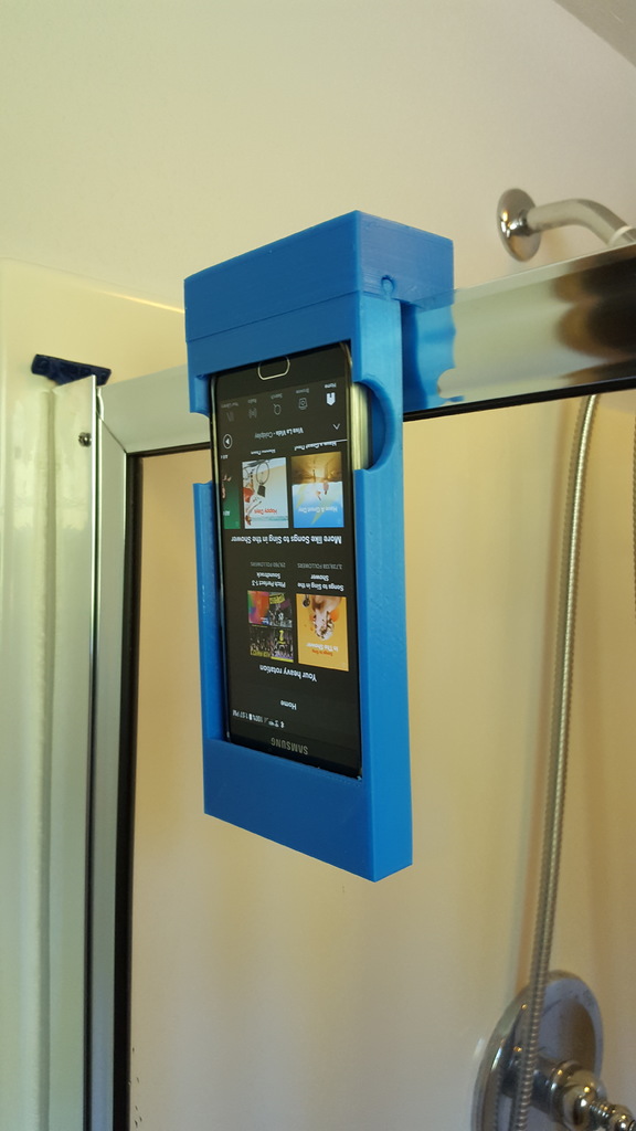 Shower Stall Phone Holder/Speaker Amplifier by pilotdude Download