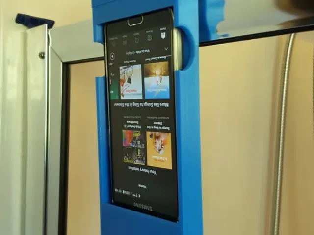 Shower Stall Phone Holder/Speaker Amplifier