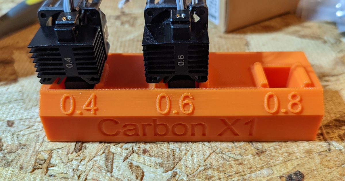 BambuLab Carbon X1 Nozzle Holders 0.2 to 0.8 Bambu Lab by Spot Download free STL model
