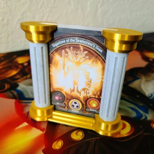 Keyforge or other collectable card game single card pedestal