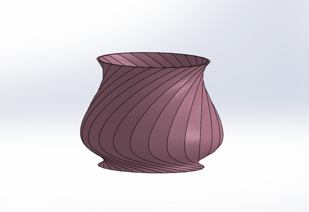 twisted 24 sided Vase