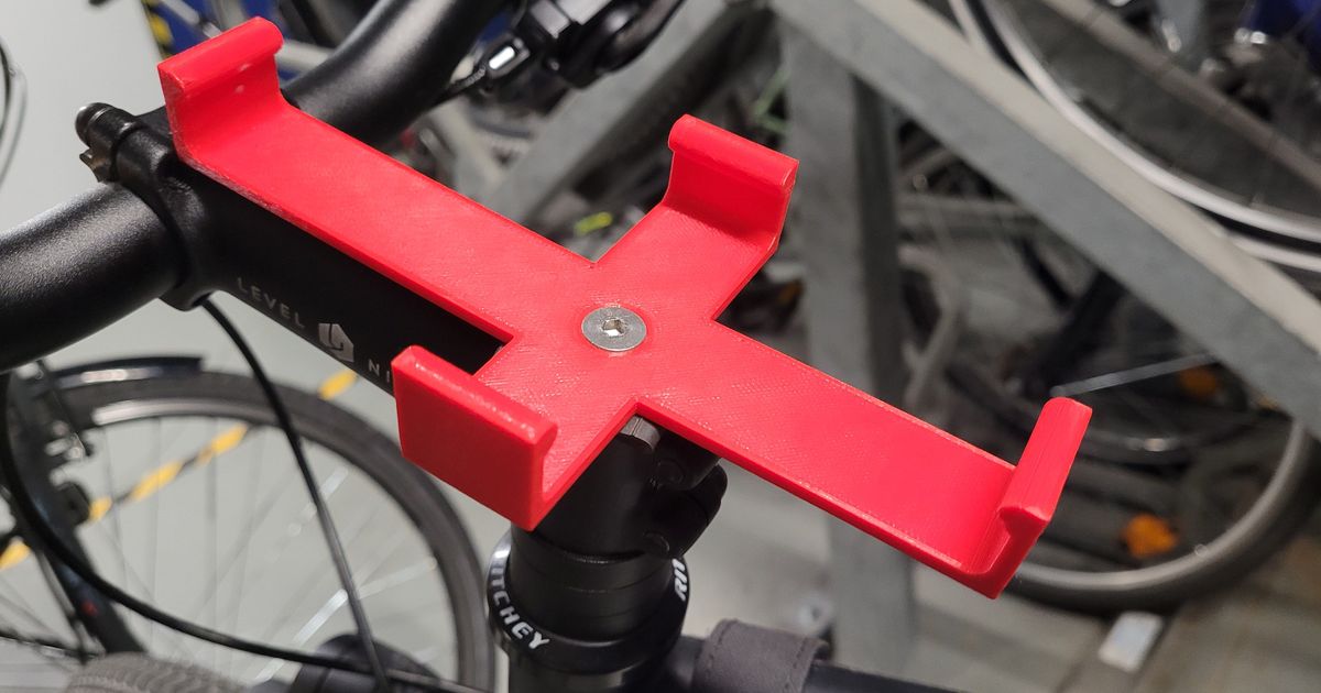 Customizable Bicycle Phone Mount for Stem by jimi Download free STL model