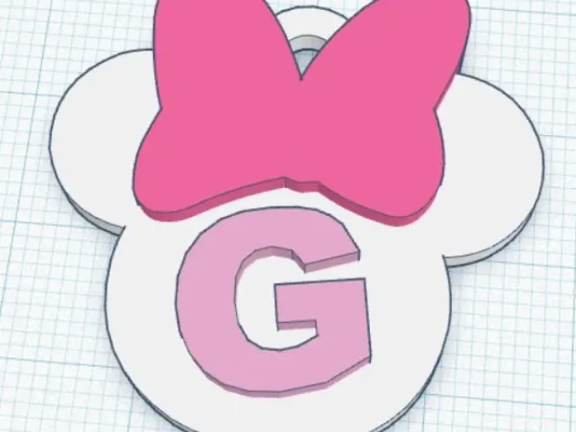 Portachiavi Zip zaino con la sagoma di Minnie e G