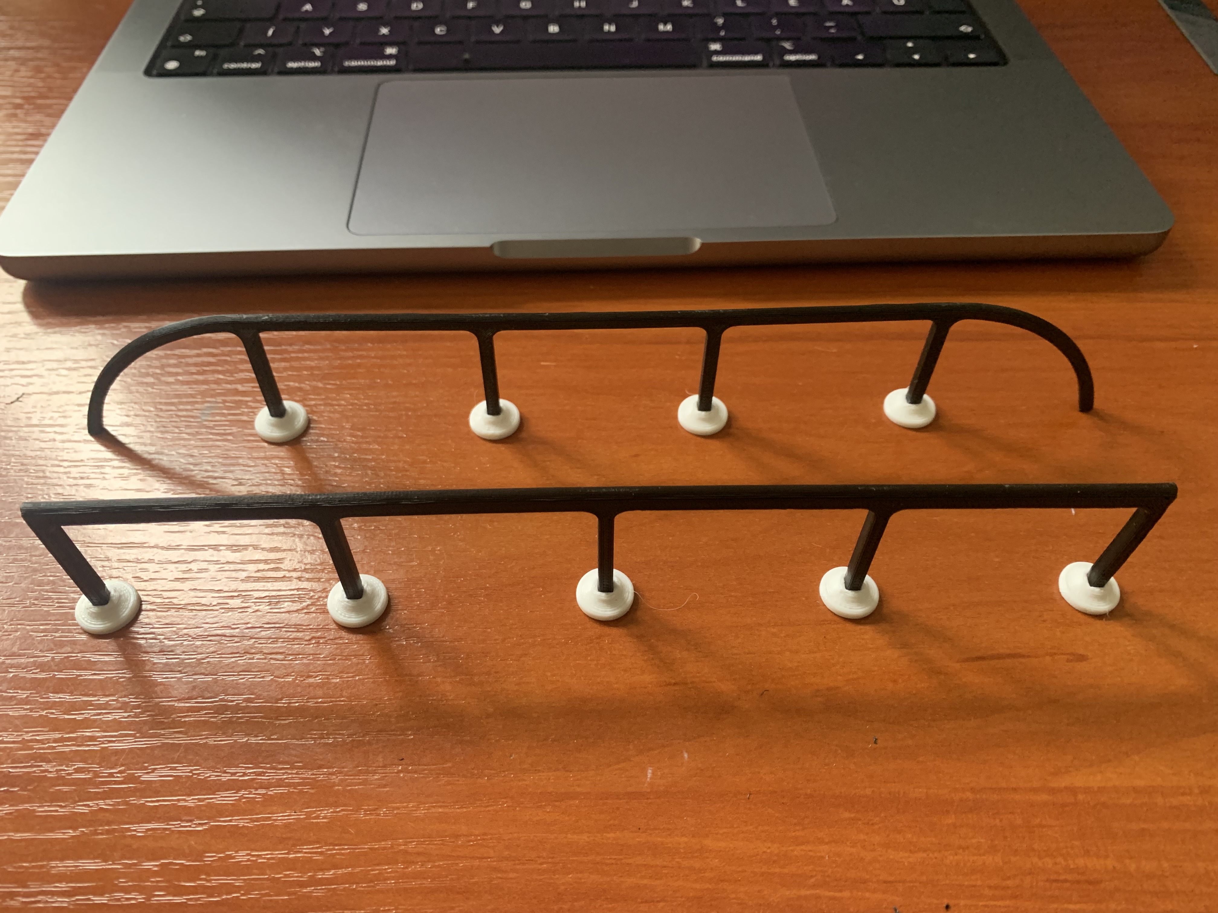 Finger skateboard rails
