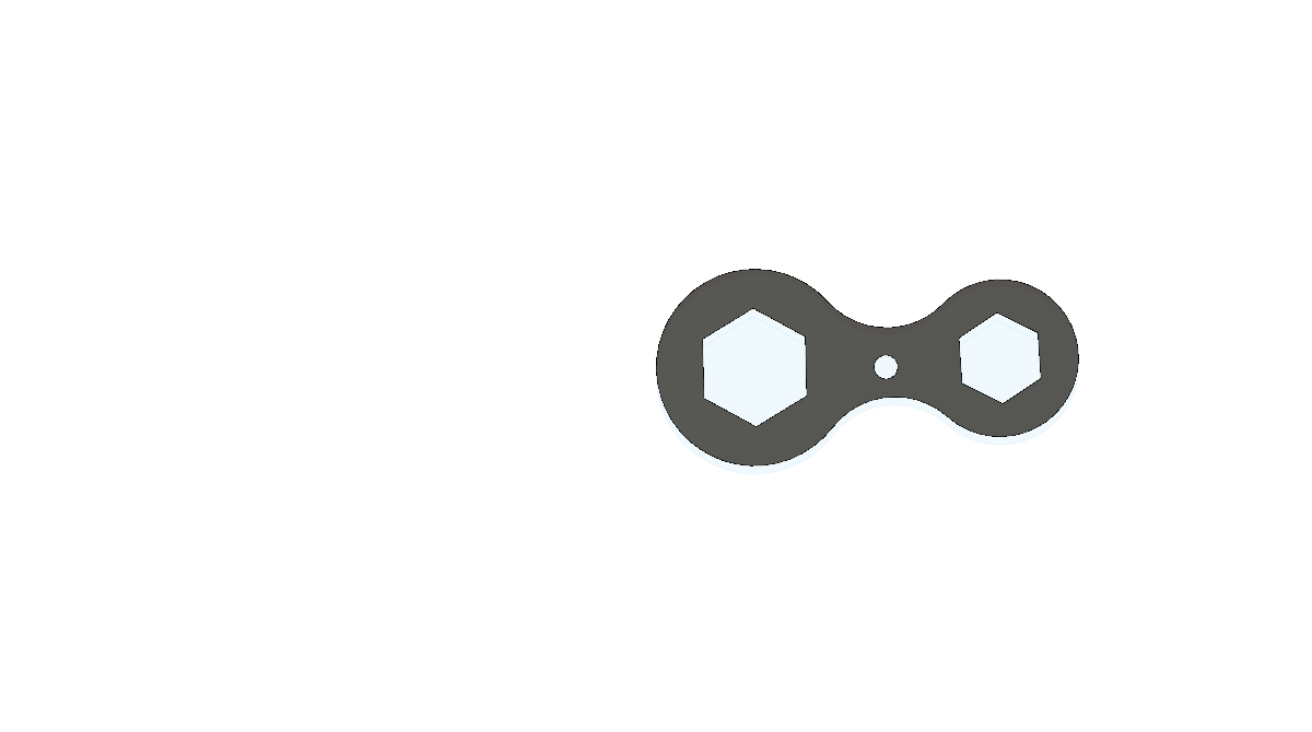 Mini keychain 10mm and 13mm wrench
