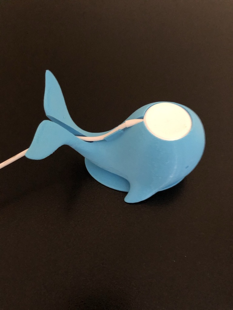 Pinksie the Whale Apple Watch Charger with hidden Apple Logo Box