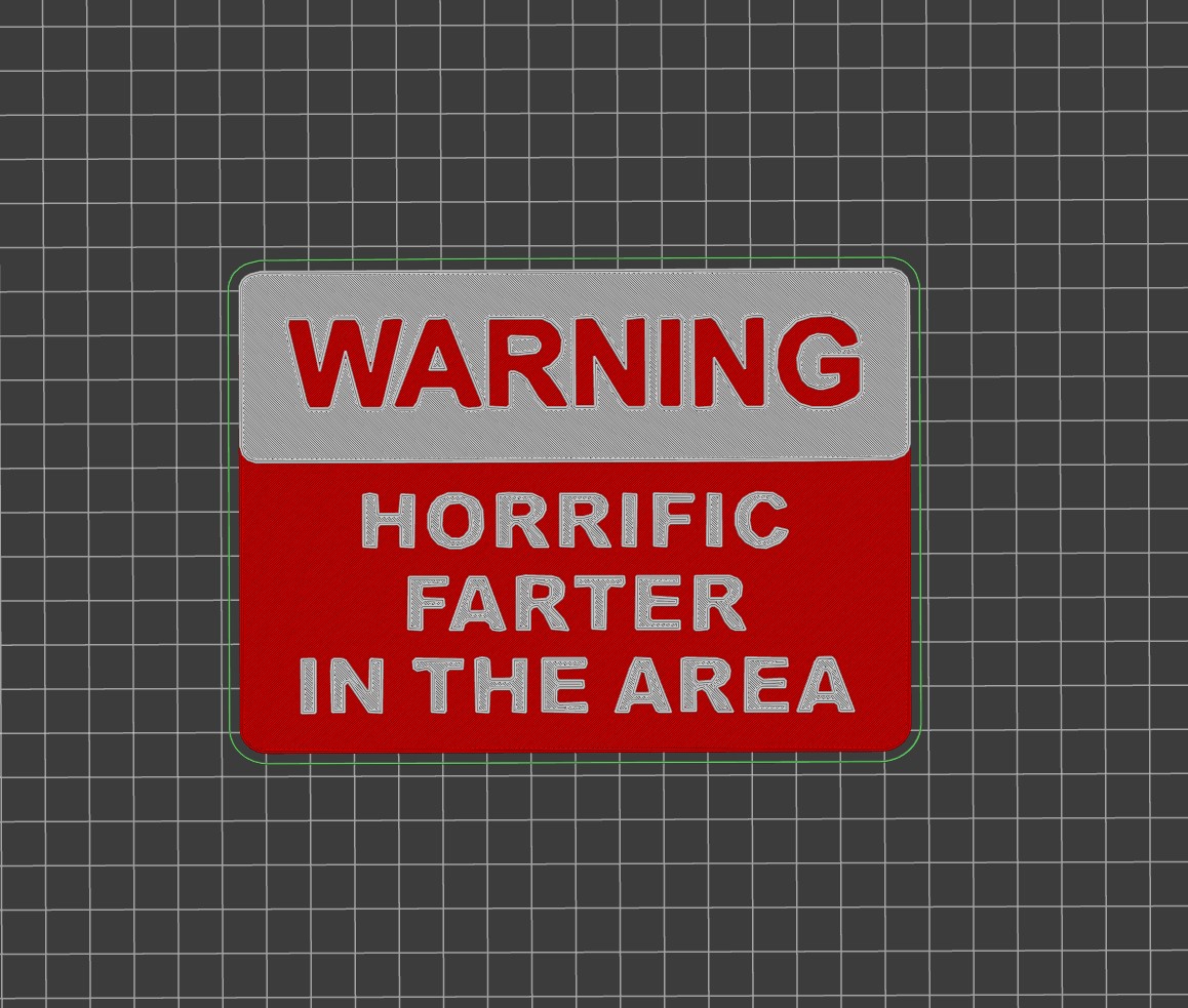 Horrific farter - wall sign / magnet
