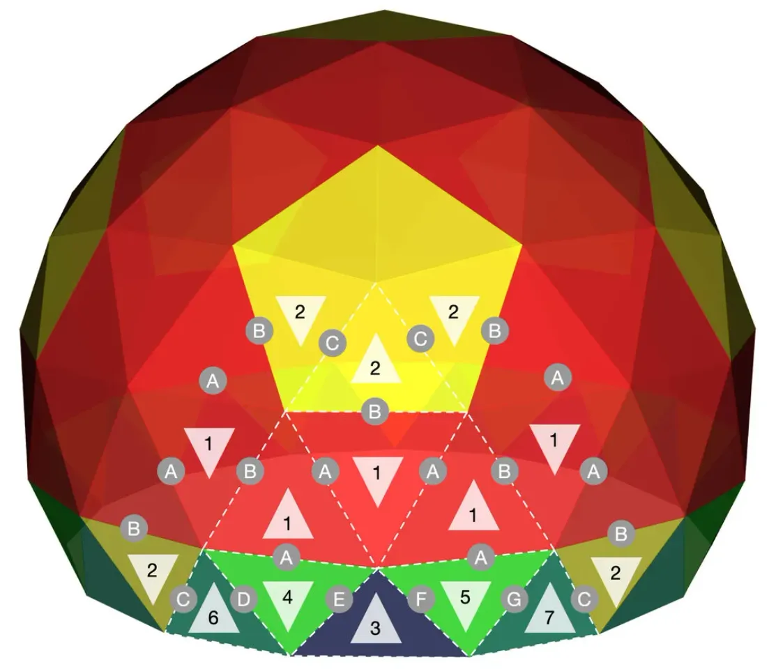 Geodesic Dome Cat House - Pine Tree Cutouts – 5. kép