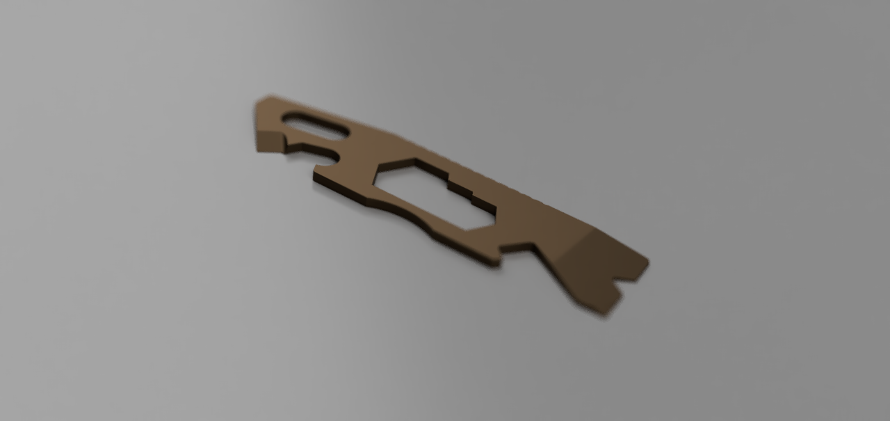 Miniatura 2 do modelo 3D Keychain multitool