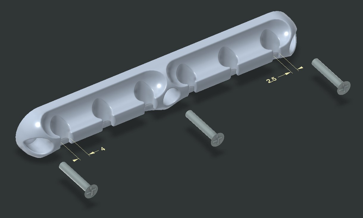 Hard-mounted Deskside multi-Cable Organizer